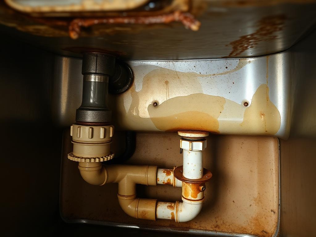 Kitchen Sink & Drain Overhaul before